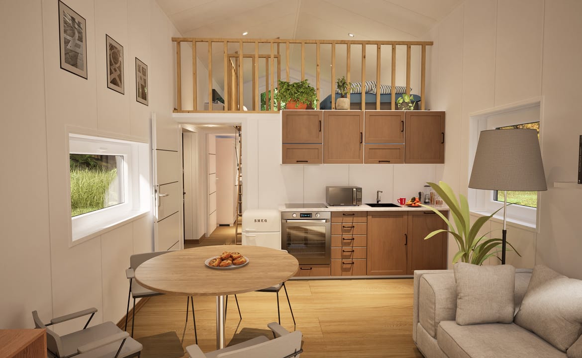 Grafika: dom letniskowy caloroczny 70m2 neptun 03