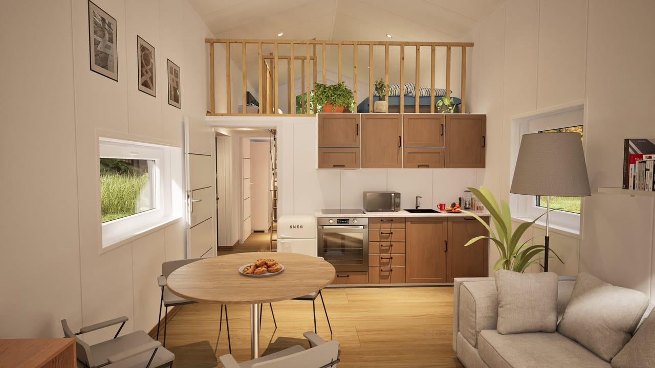 Grafika: dom letniskowy caloroczny 70m2 neptun 03