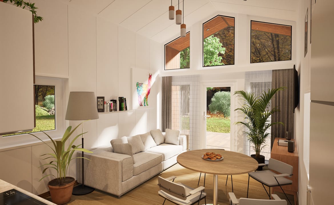 Grafika: dom letniskowy caloroczny 70m2 neptun 06