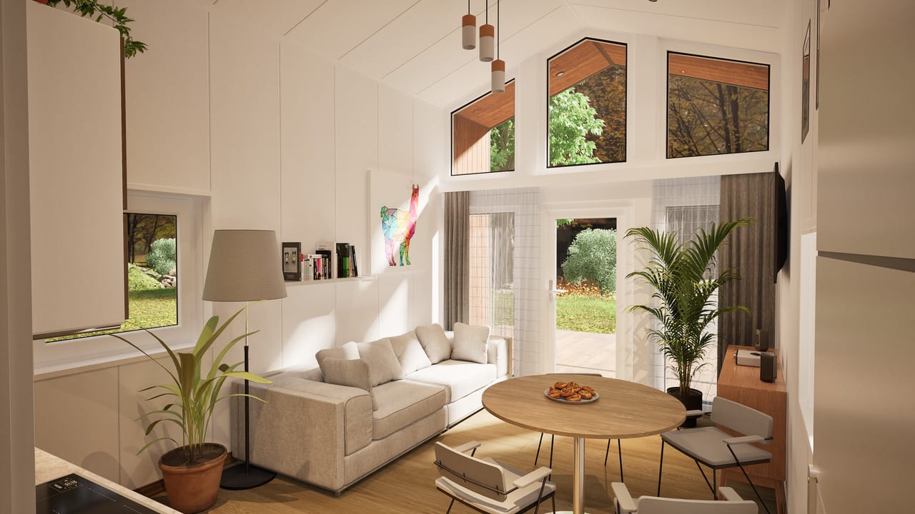 Grafika: dom letniskowy caloroczny 70m2 neptun 06