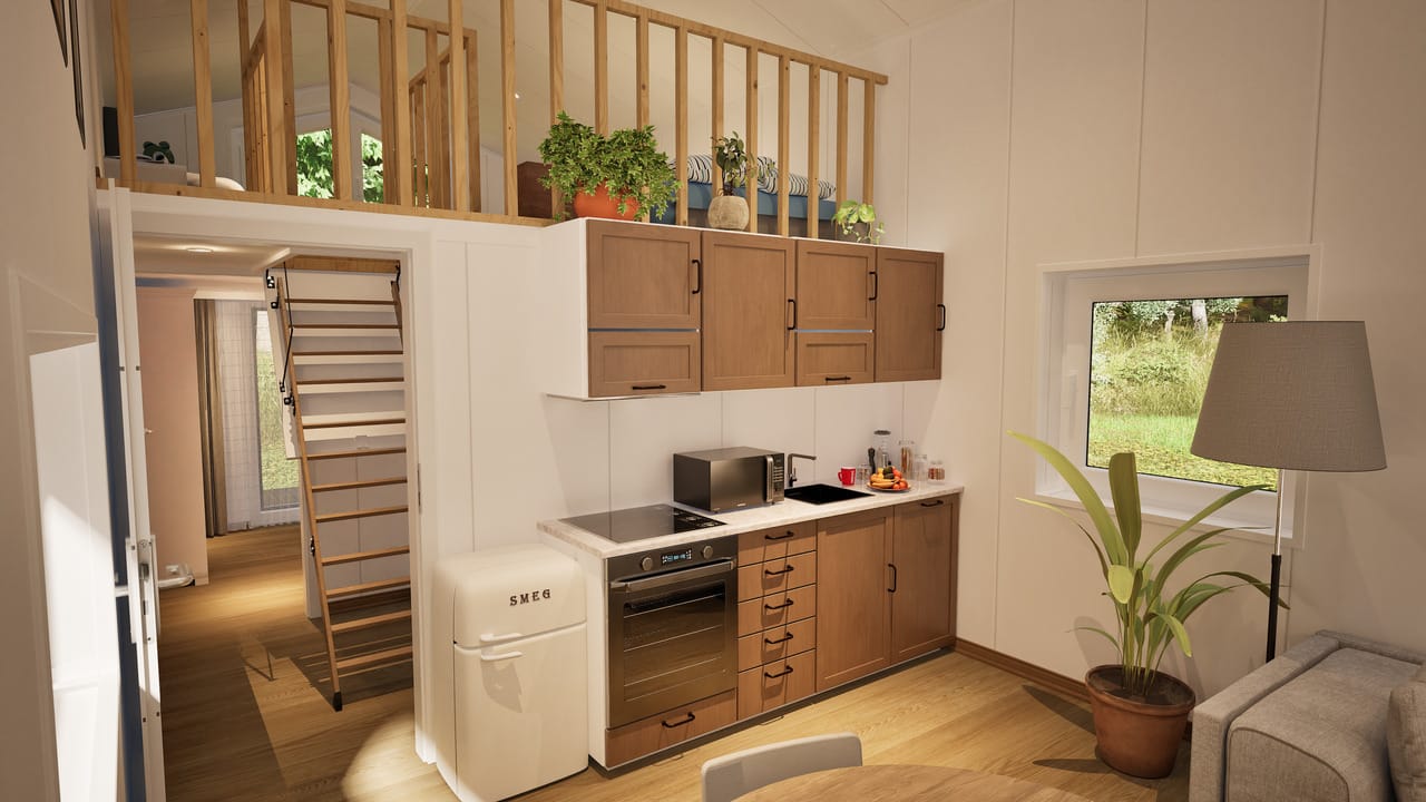 Grafika: dom letniskowy caloroczny 70m2 neptun 07