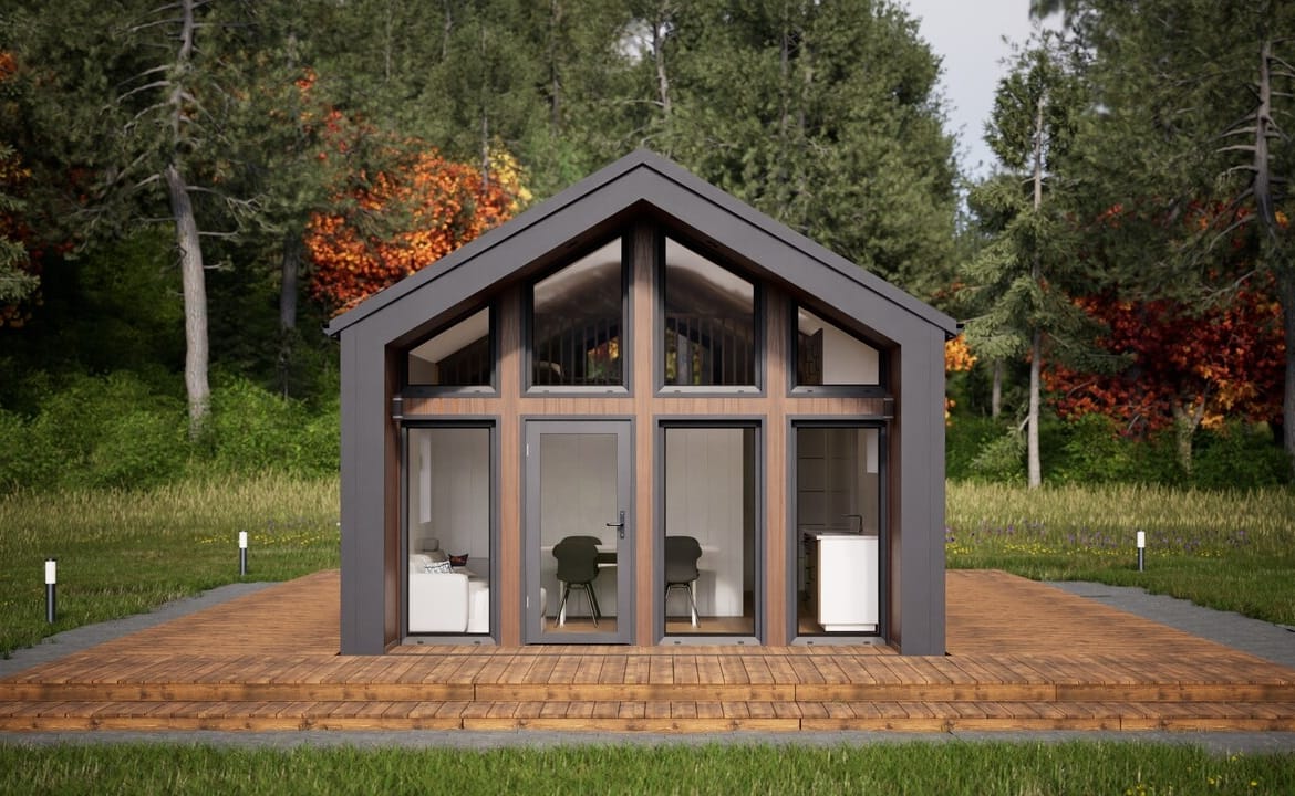 Grafika: dom letniskowy caloroczny 70m2 neptun 08