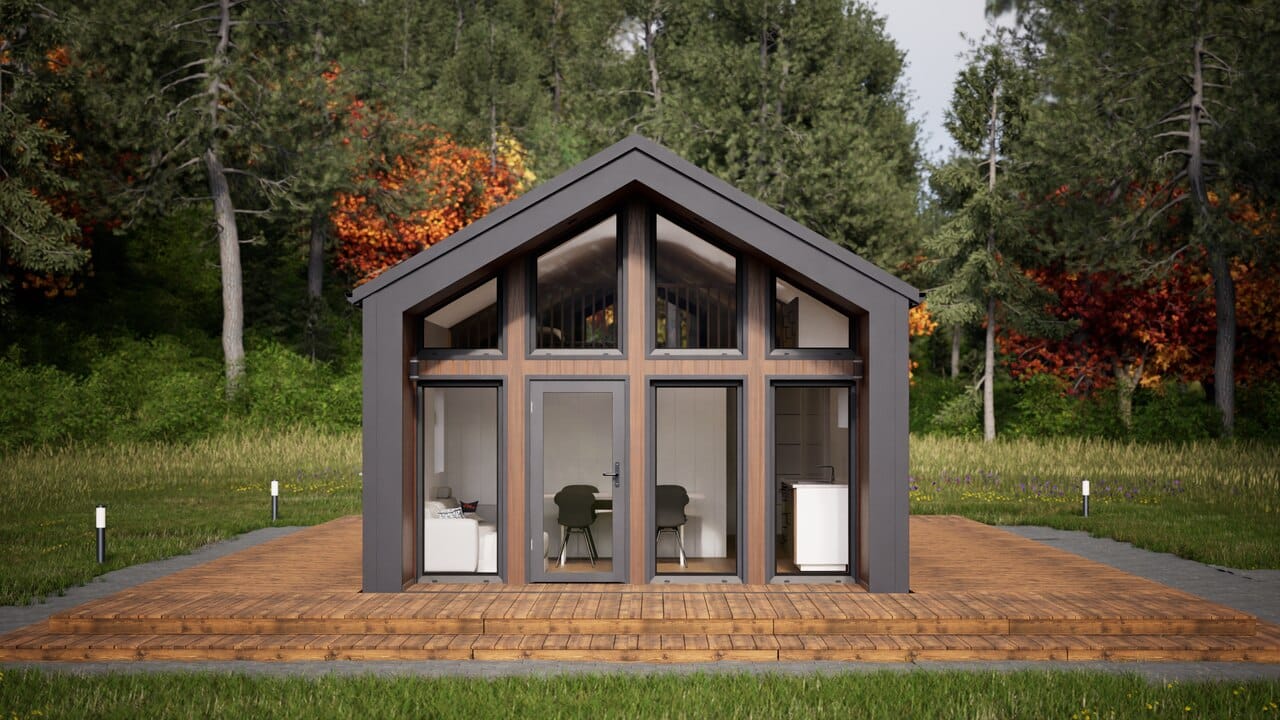 Grafika: dom letniskowy caloroczny 70m2 neptun 08