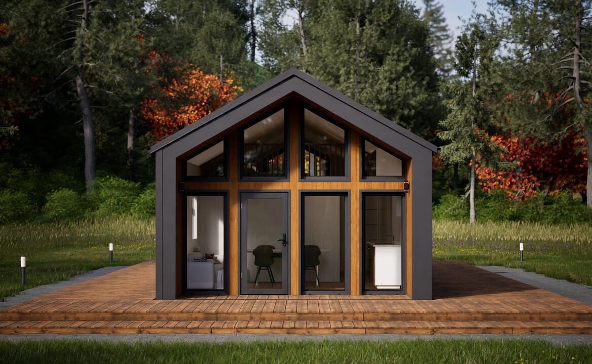 Grafika: dom letniskowy caloroczny 70m2 neptun 09