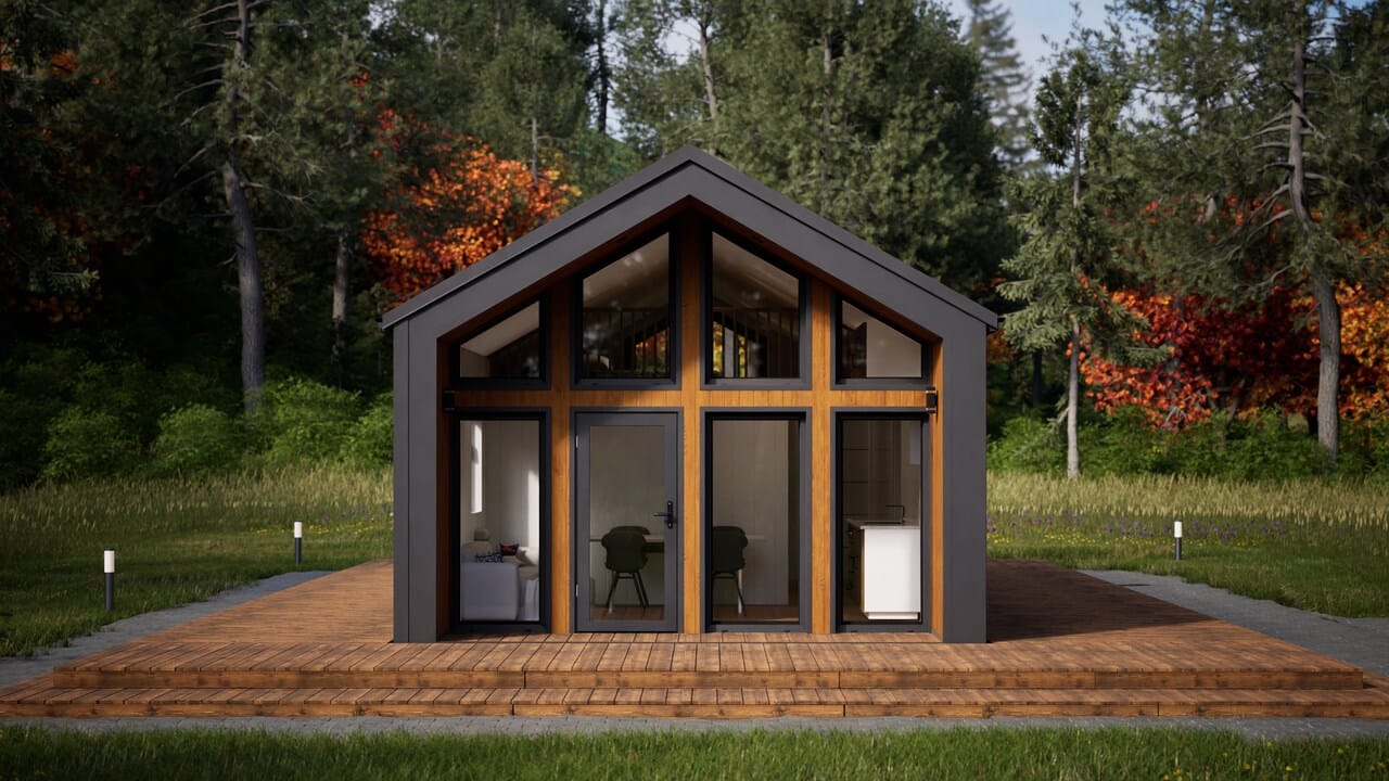 Grafika: dom letniskowy caloroczny 70m2 neptun 09