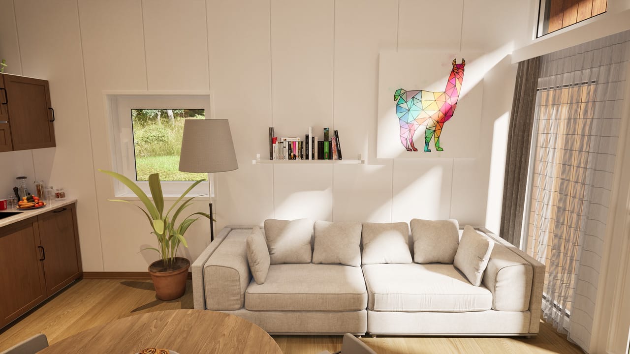 Grafika: dom letniskowy caloroczny 70m2 neptun 10