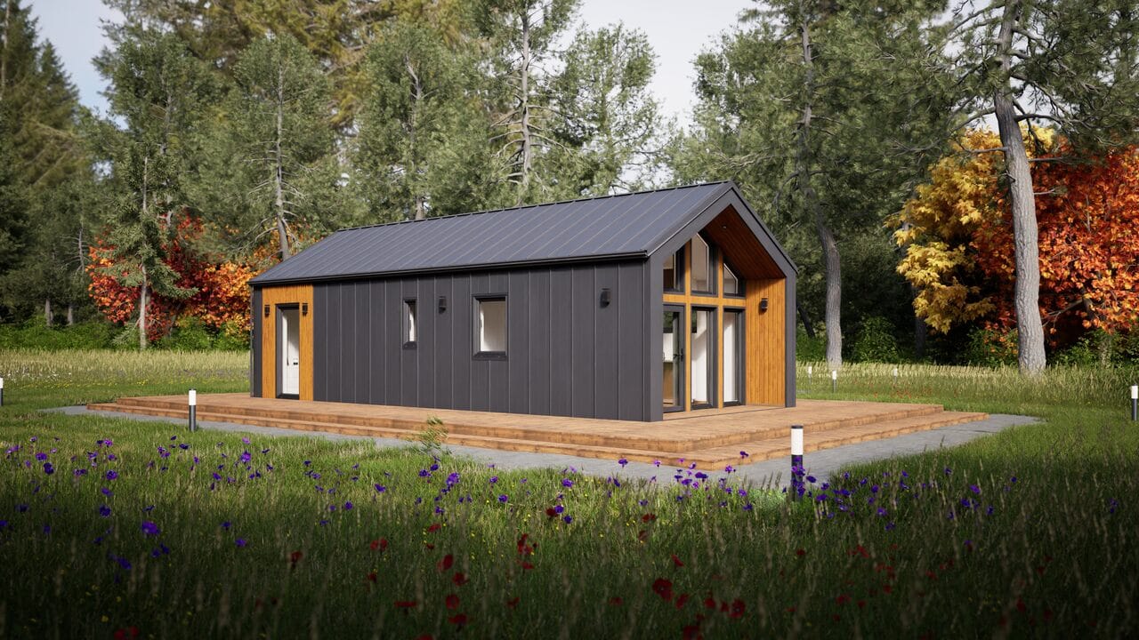 Grafika: dom letniskowy caloroczny 70m2 neptun 13