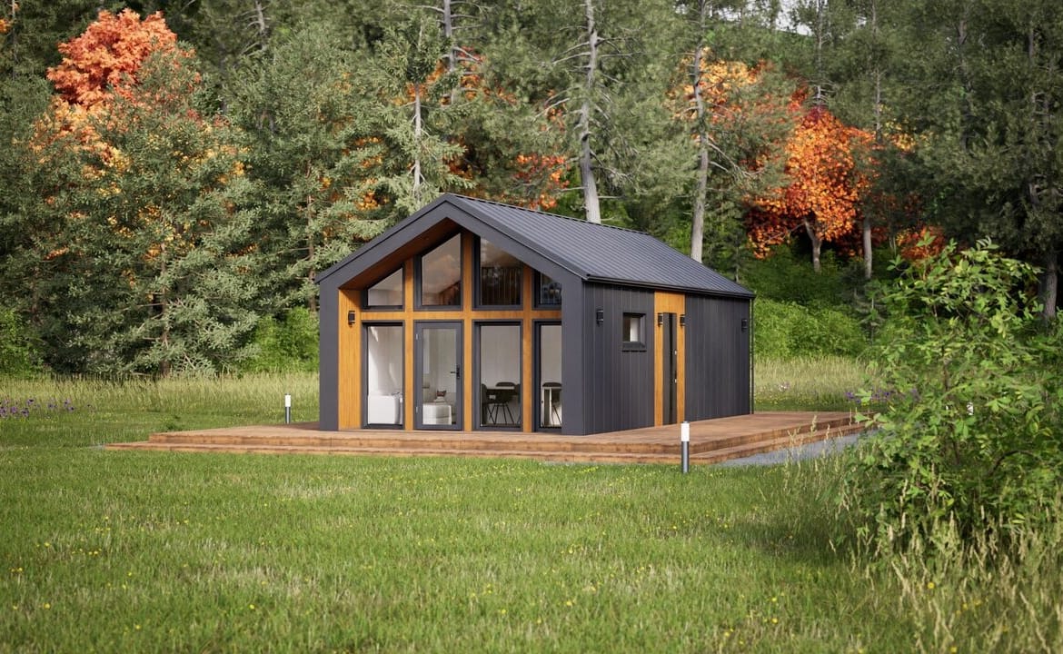 Grafika: dom letniskowy caloroczny 70m2 neptun 15