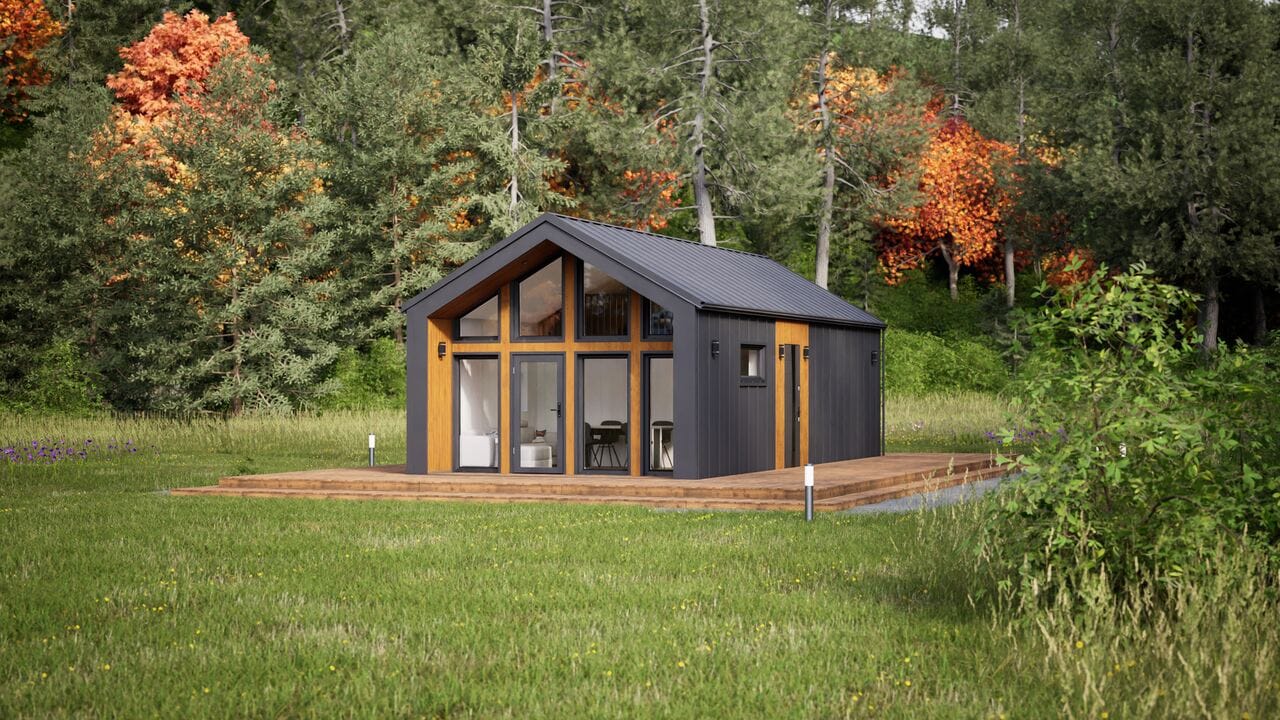 Grafika: dom letniskowy caloroczny 70m2 neptun 15