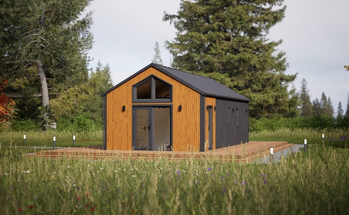 Grafika: dom letniskowy caloroczny 70m2 neptun 17