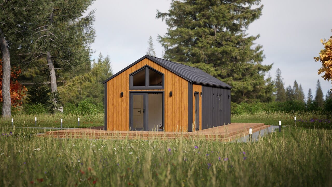 Grafika: dom letniskowy caloroczny 70m2 neptun 17