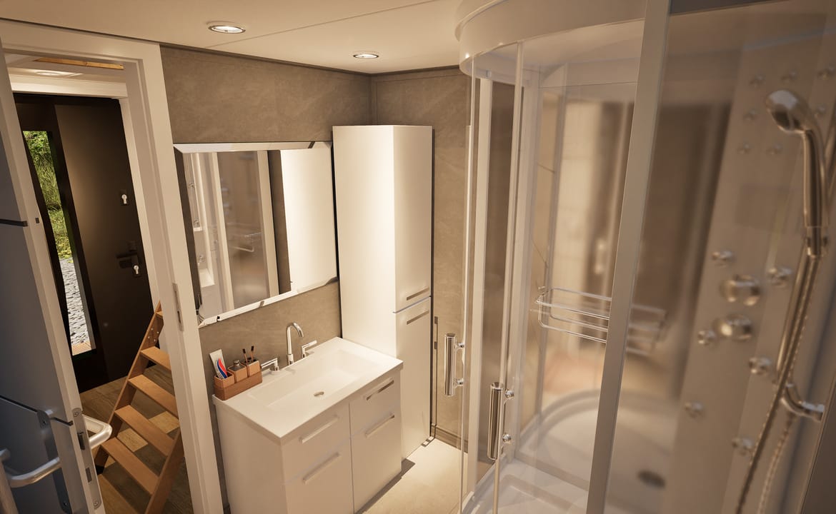 Grafika: dom letniskowy caloroczny 70m2 neptun 25