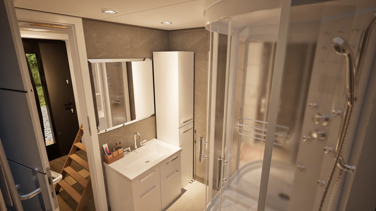 Grafika: dom letniskowy caloroczny 70m2 neptun 25