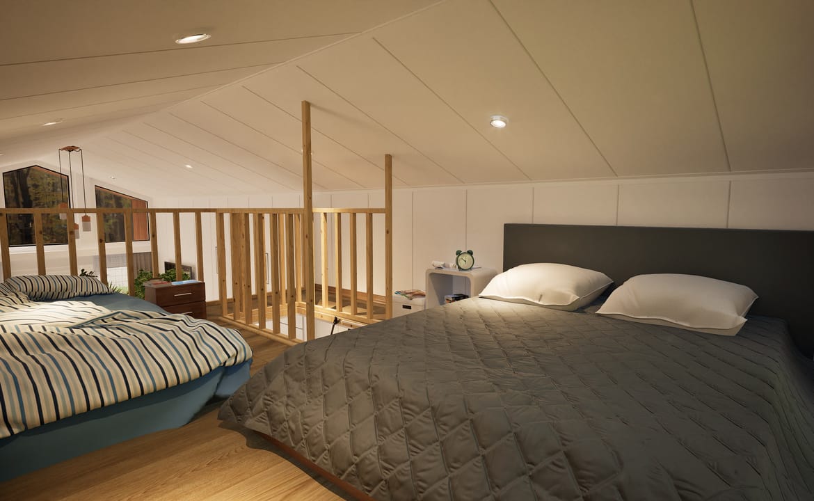 Grafika: dom letniskowy caloroczny 70m2 neptun 43