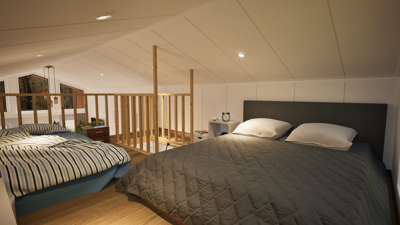 Grafika: dom letniskowy caloroczny 70m2 neptun 43