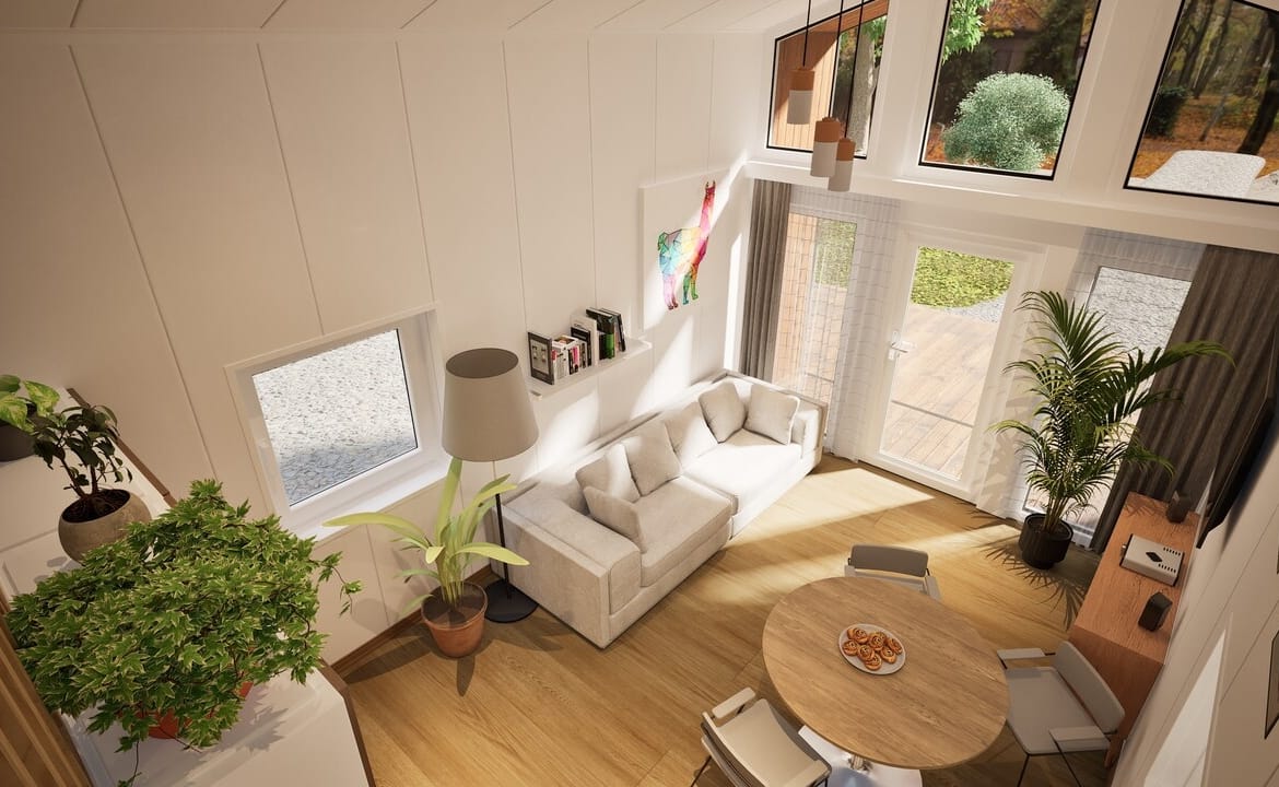 Grafika: dom letniskowy caloroczny 70m2 neptun 44