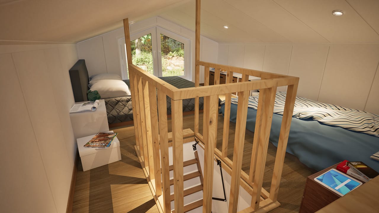 Grafika: dom letniskowy caloroczny 70m2 neptun 45