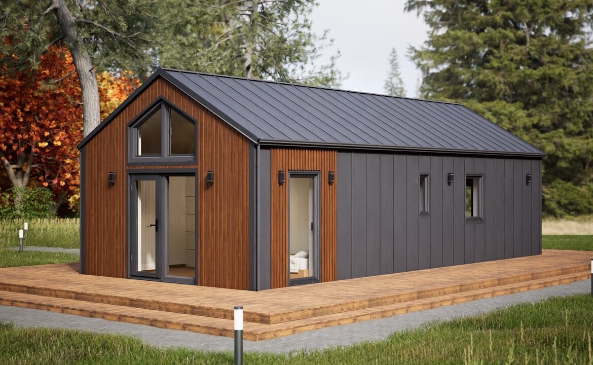 Grafika: dom letniskowy caloroczny 70m2 neptun 52