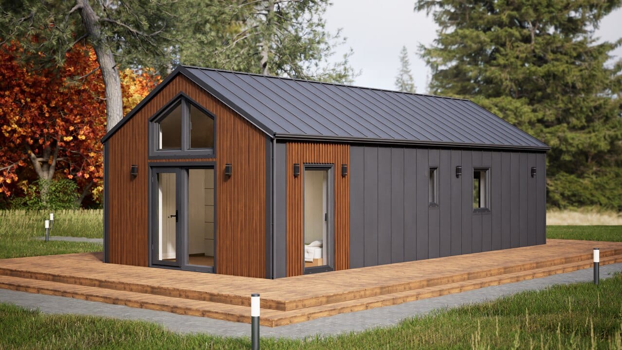 Grafika: dom letniskowy caloroczny 70m2 neptun 52