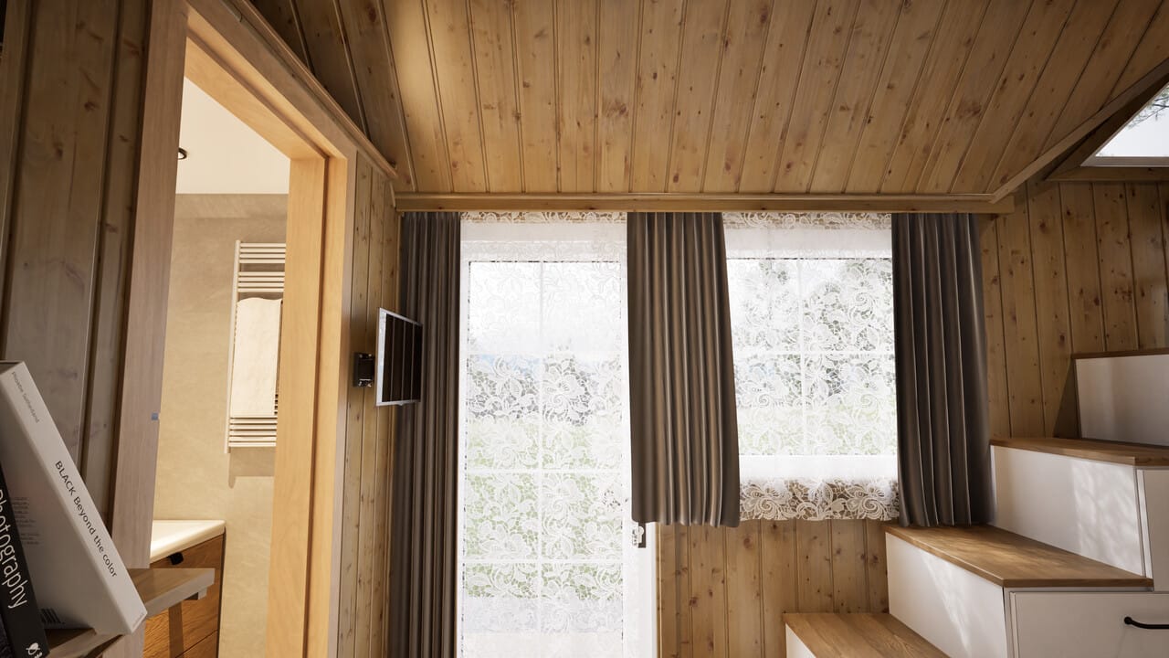 Grafika: dom mobilny tiny house 18 16