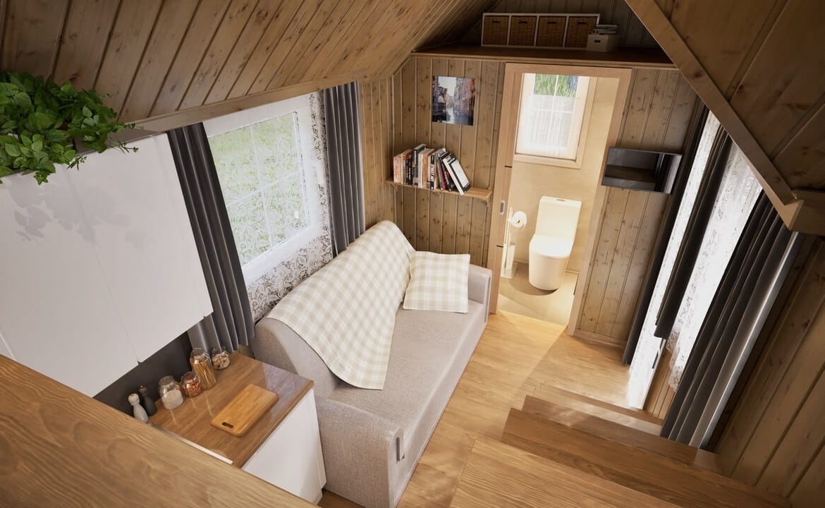 Grafika: dom mobilny tiny house 18 24
