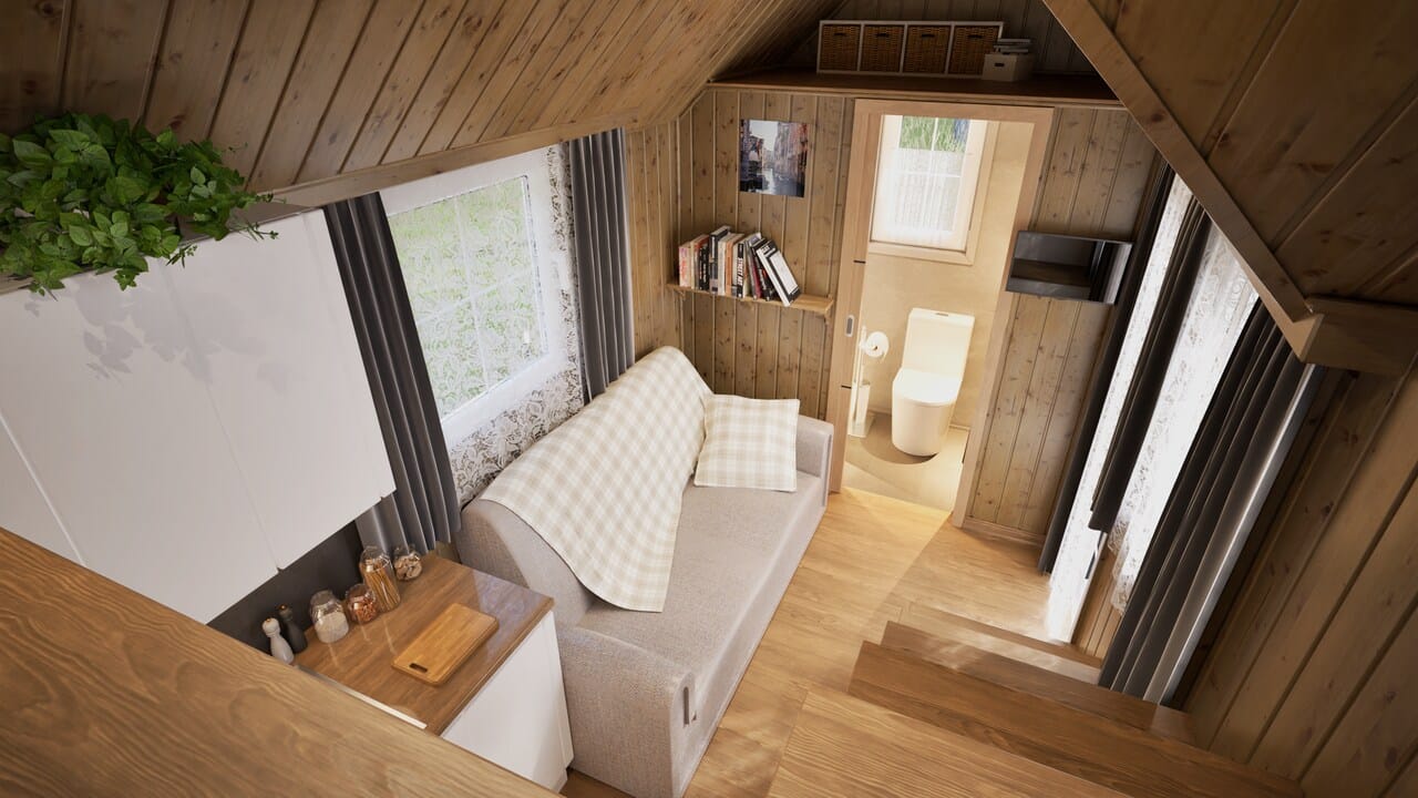 Grafika: dom mobilny tiny house 18 24