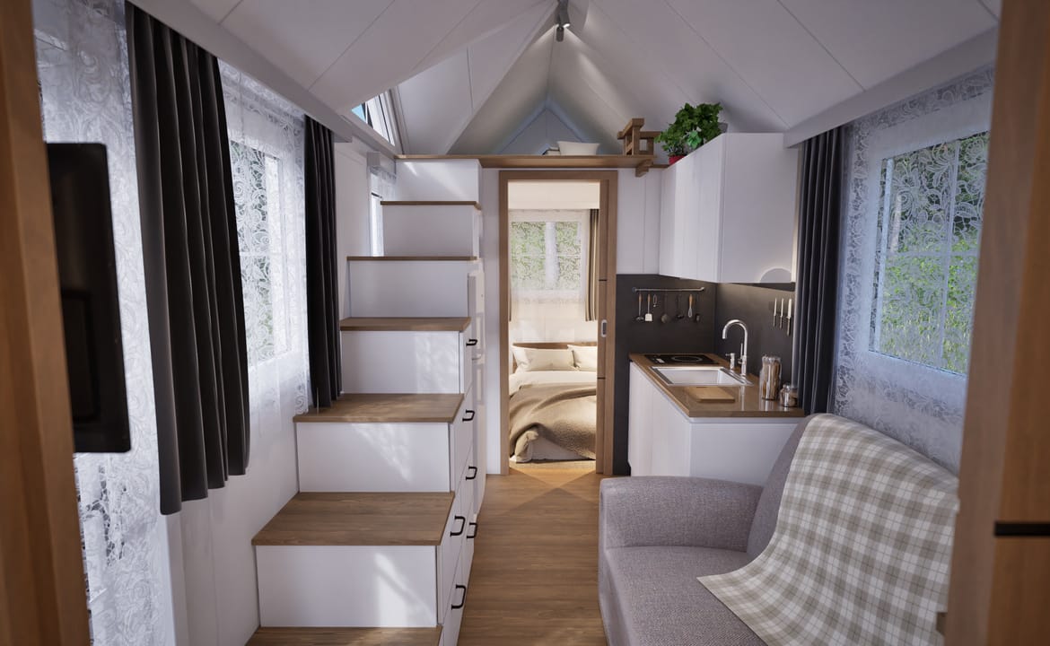 Grafika: dom mobilny tiny house 18 29