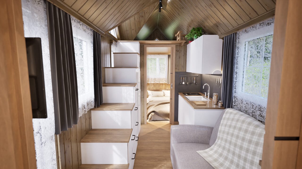 Grafika: dom mobilny tiny house 18 30