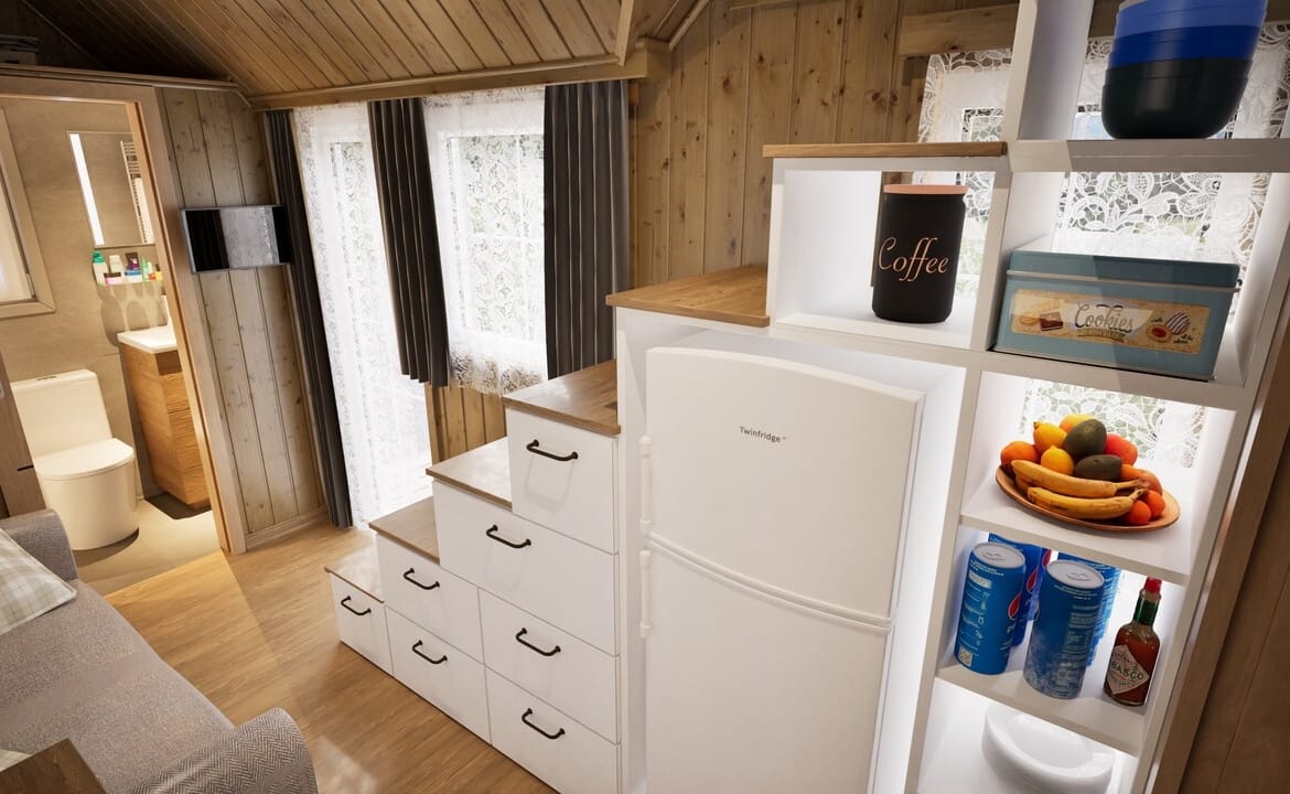 Grafika: dom mobilny tiny house 18 31