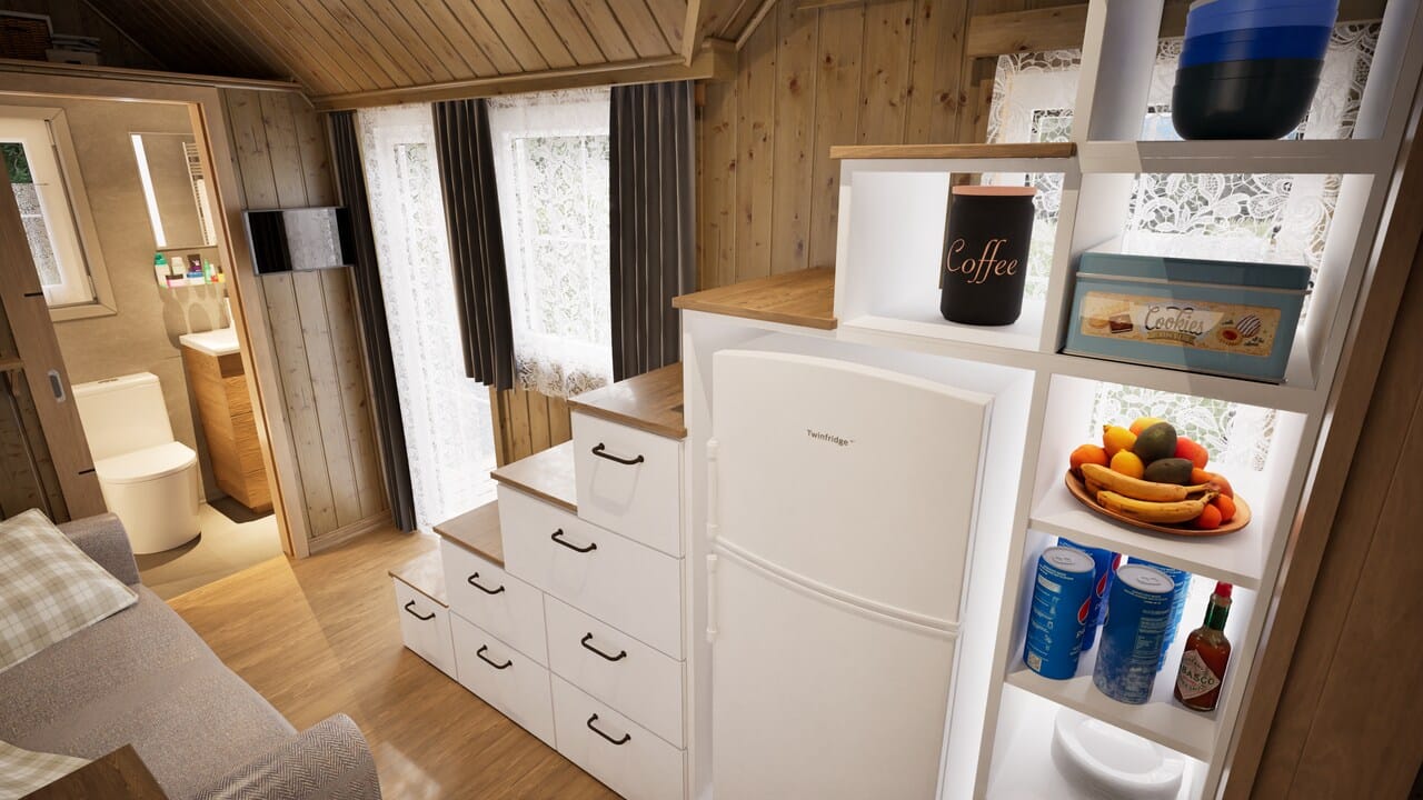 Grafika: dom mobilny tiny house 18 31