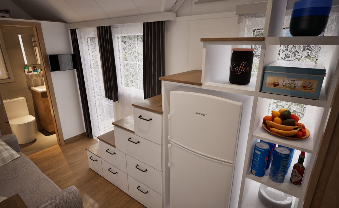 Grafika: dom mobilny tiny house 18 32