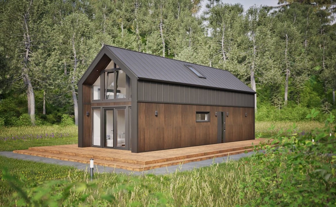 Grafika: dom modulowy 100m2 25