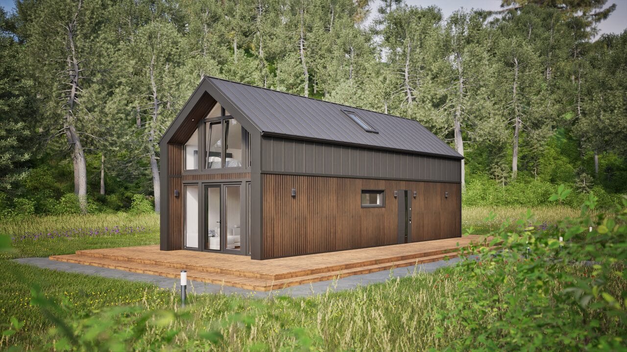 Grafika: dom modulowy 100m2 25