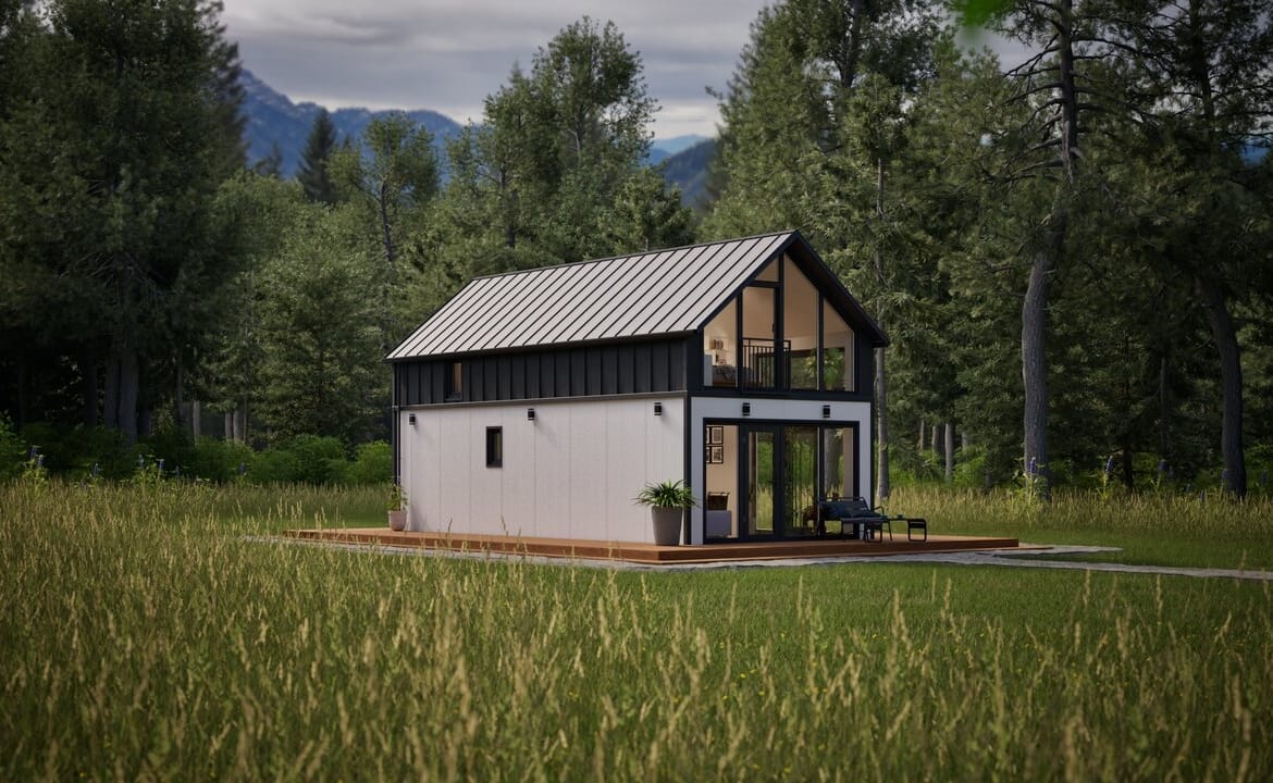 Grafika: dom modulowy caloroczny 70m2 kalisto 26