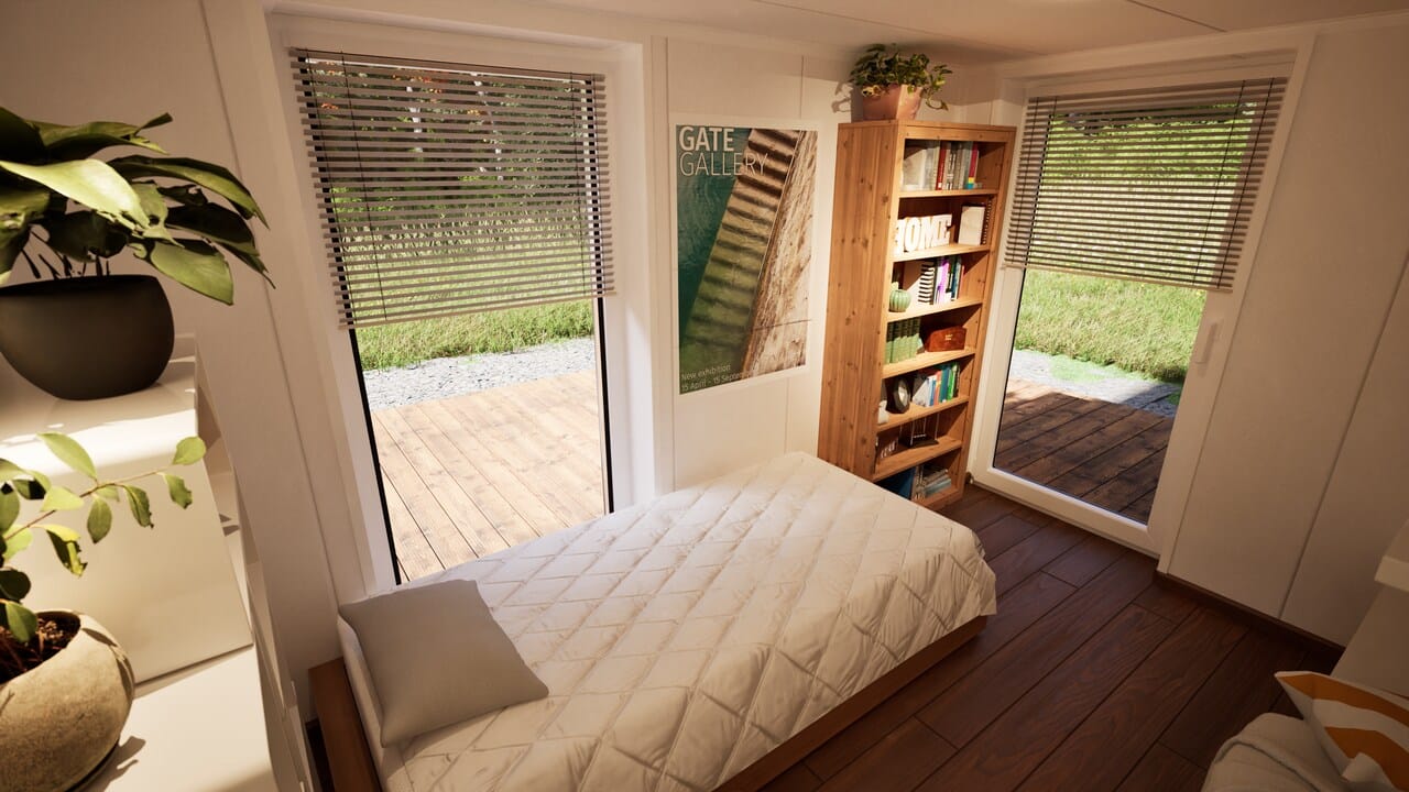 Grafika: dom modulowy caloroczny 70m2 tebe 35