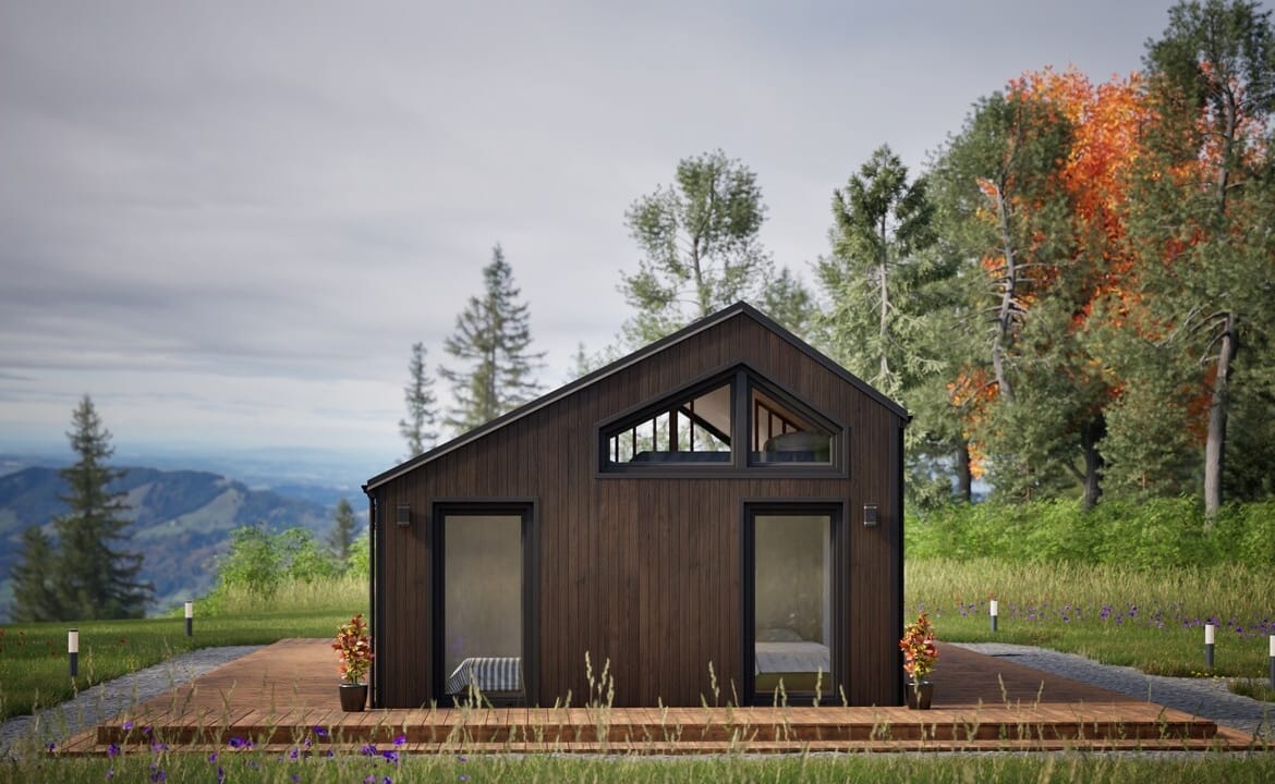 Grafika: dom modulowy caloroczny 70m2 tebe 48