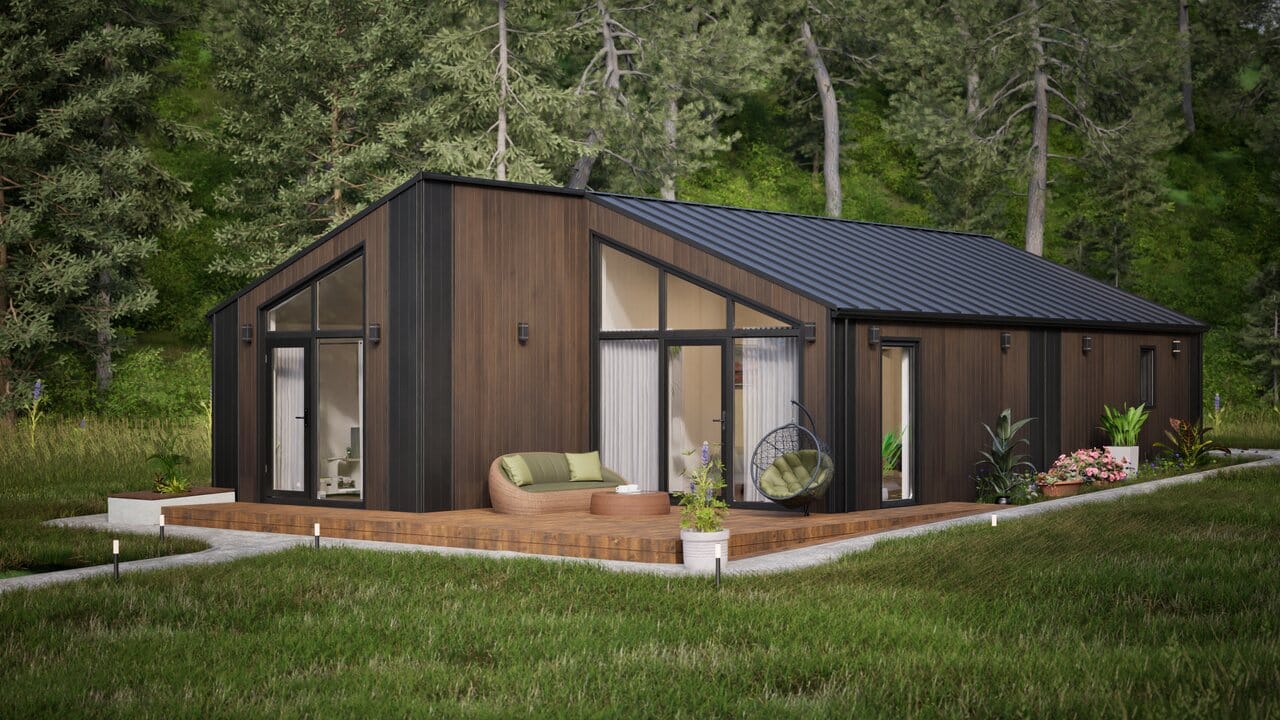 Grafika: dom modulowy caloroczny 88m2 jowisz 02