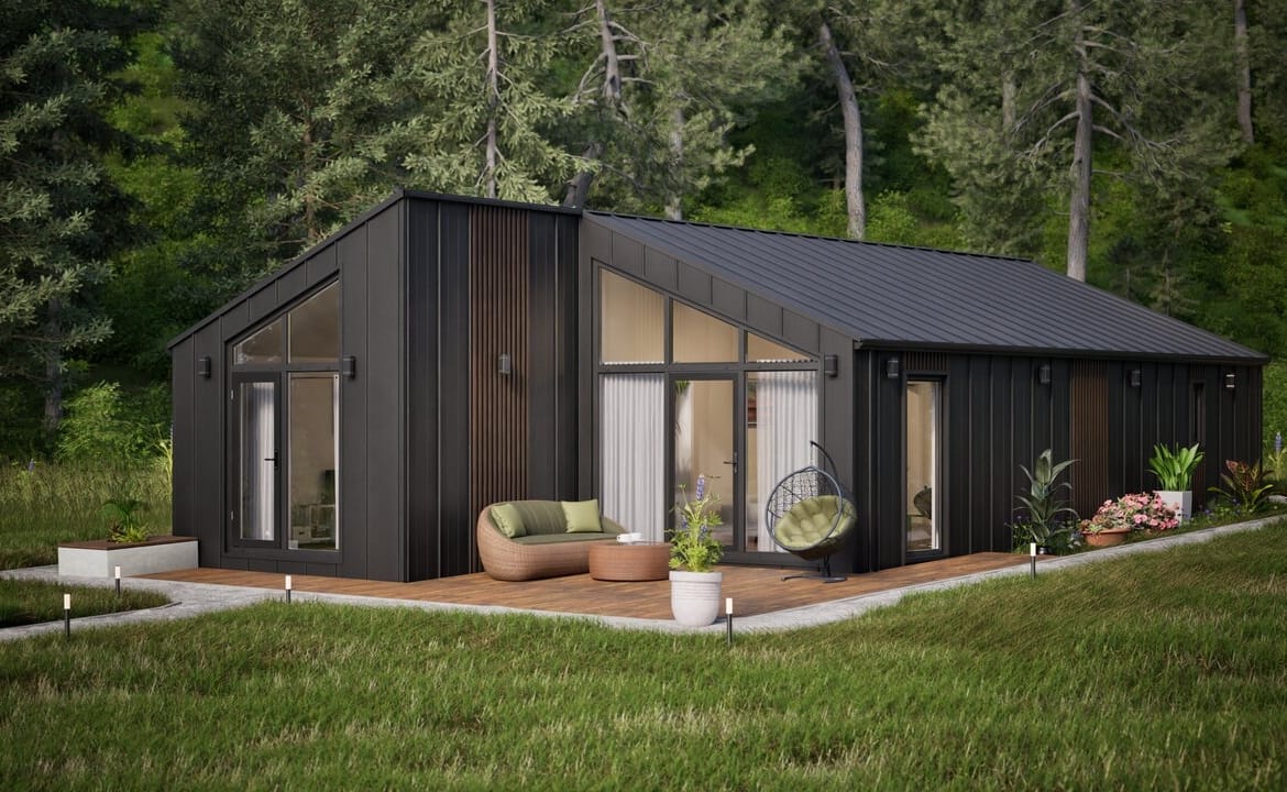 Grafika: dom modulowy caloroczny 88m2 jowisz 03