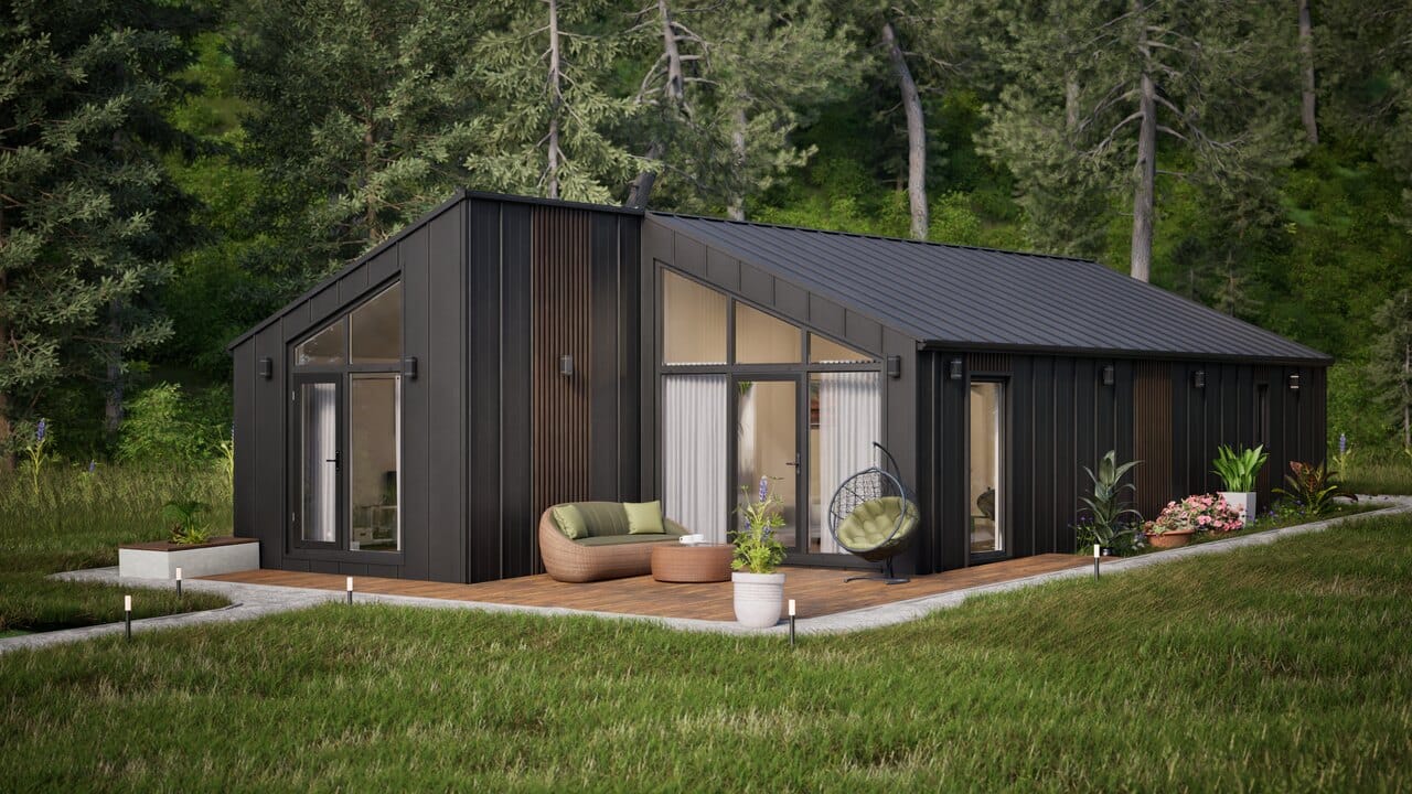 Grafika: dom modulowy caloroczny 88m2 jowisz 03