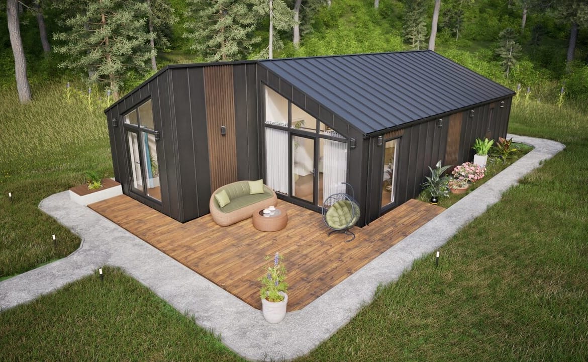 Grafika: dom modulowy caloroczny 88m2 jowisz 05