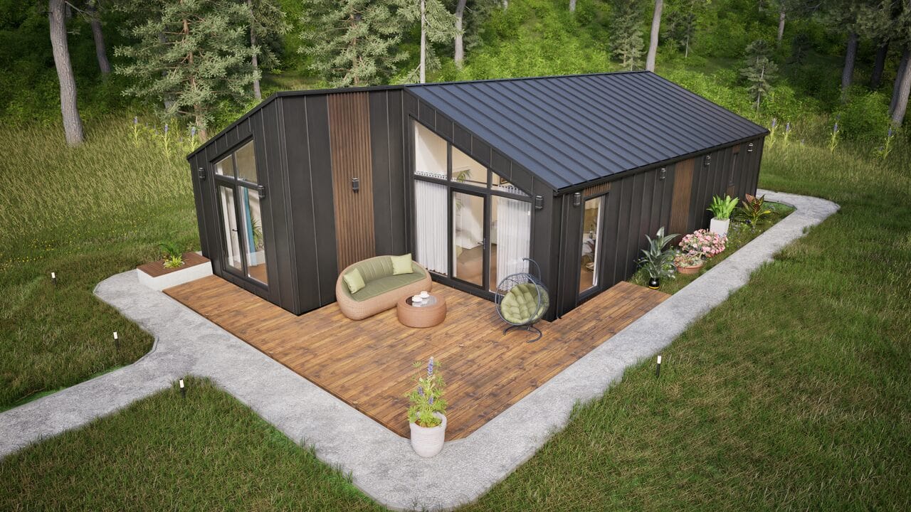 Grafika: dom modulowy caloroczny 88m2 jowisz 05