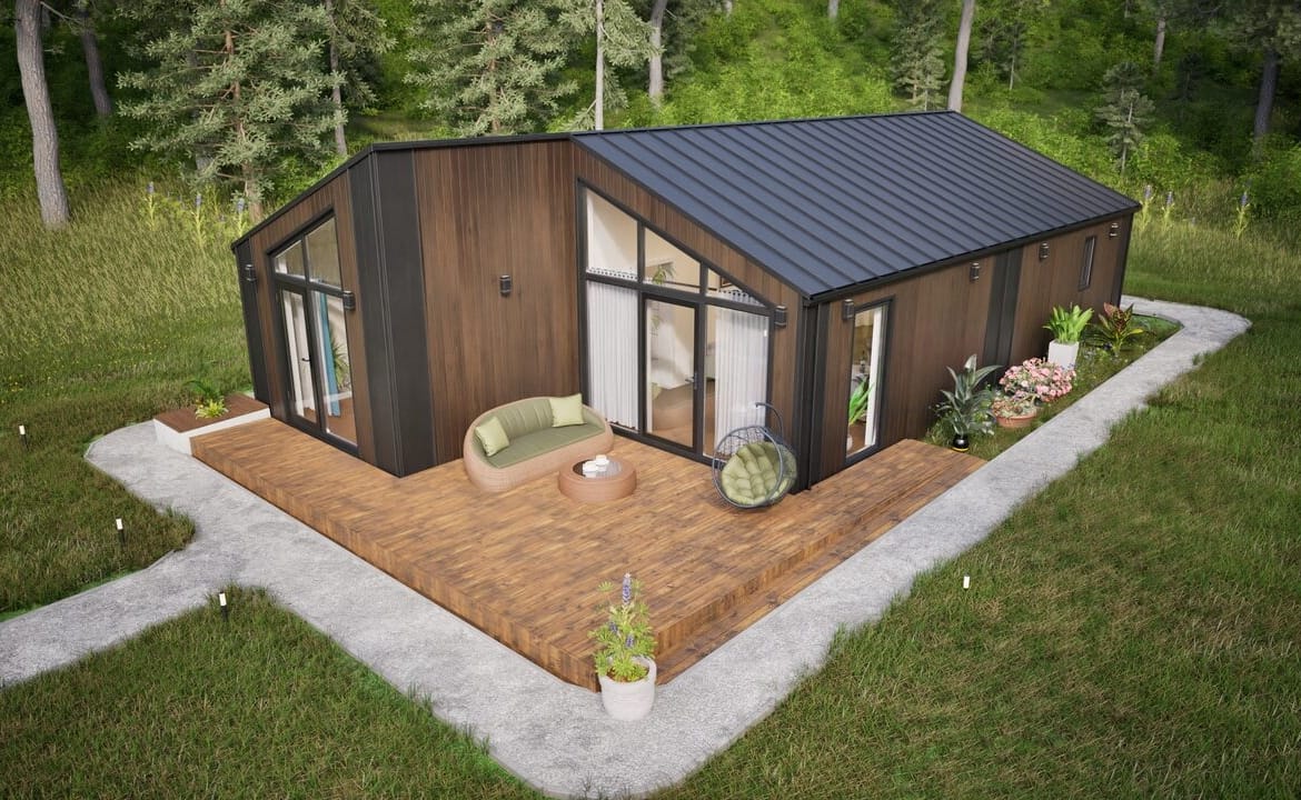 Grafika: dom modulowy caloroczny 88m2 jowisz 07