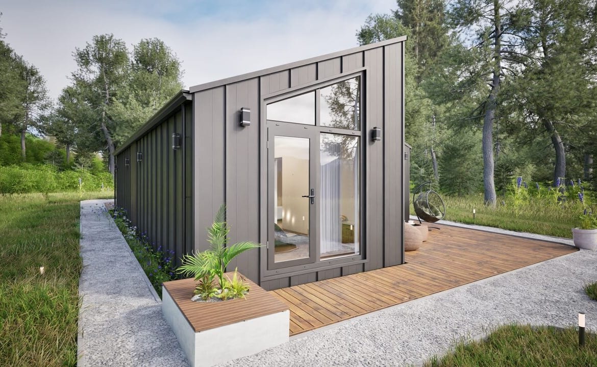 Grafika: dom modulowy caloroczny 88m2 jowisz 08