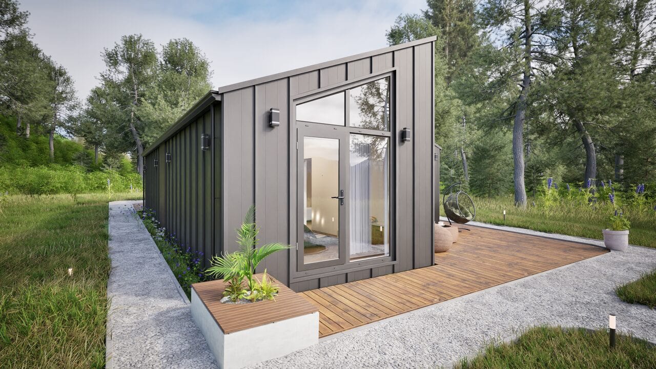 Grafika: dom modulowy caloroczny 88m2 jowisz 08