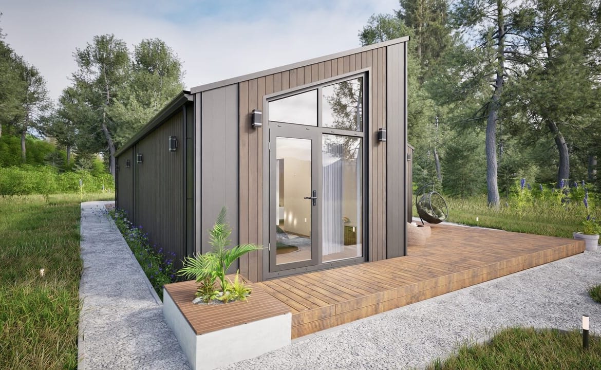 Grafika: dom modulowy caloroczny 88m2 jowisz 09