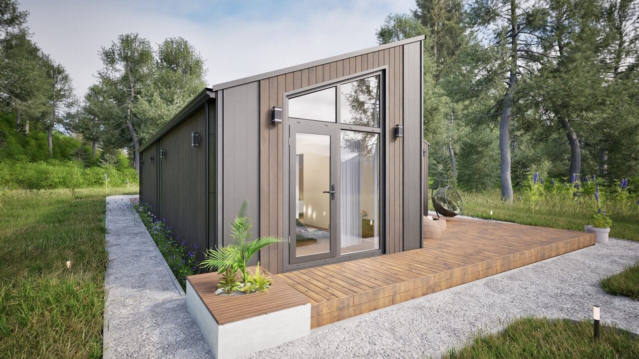 Grafika: dom modulowy caloroczny 88m2 jowisz 09