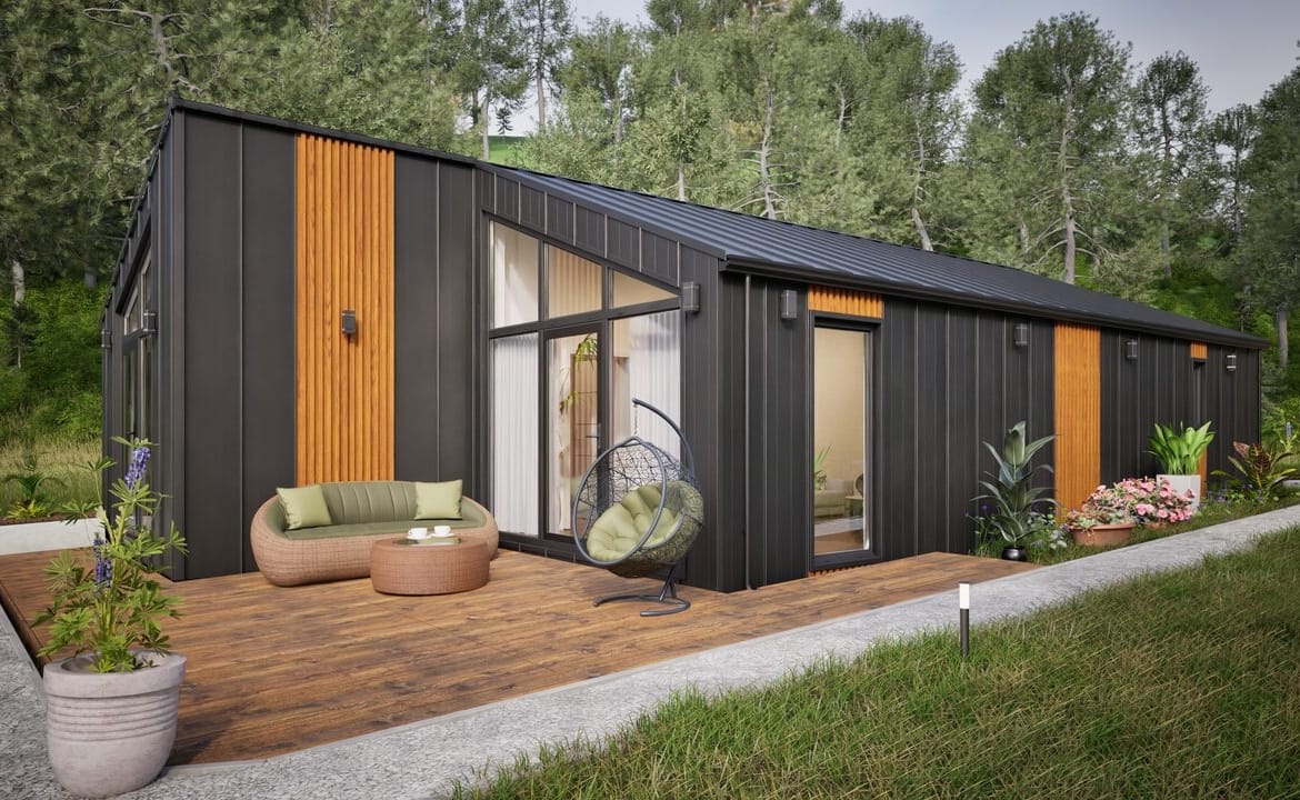 Grafika: dom modulowy caloroczny 88m2 jowisz 12