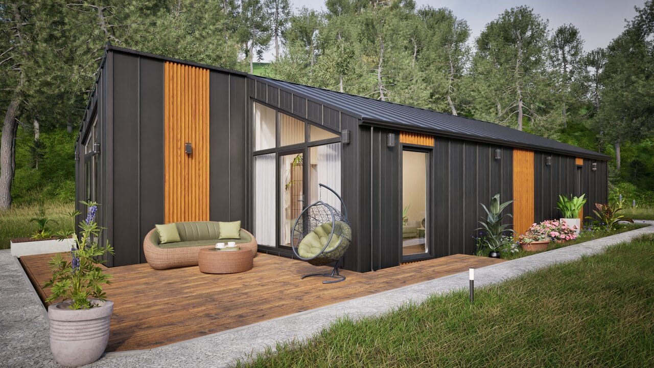 Grafika: dom modulowy caloroczny 88m2 jowisz 12