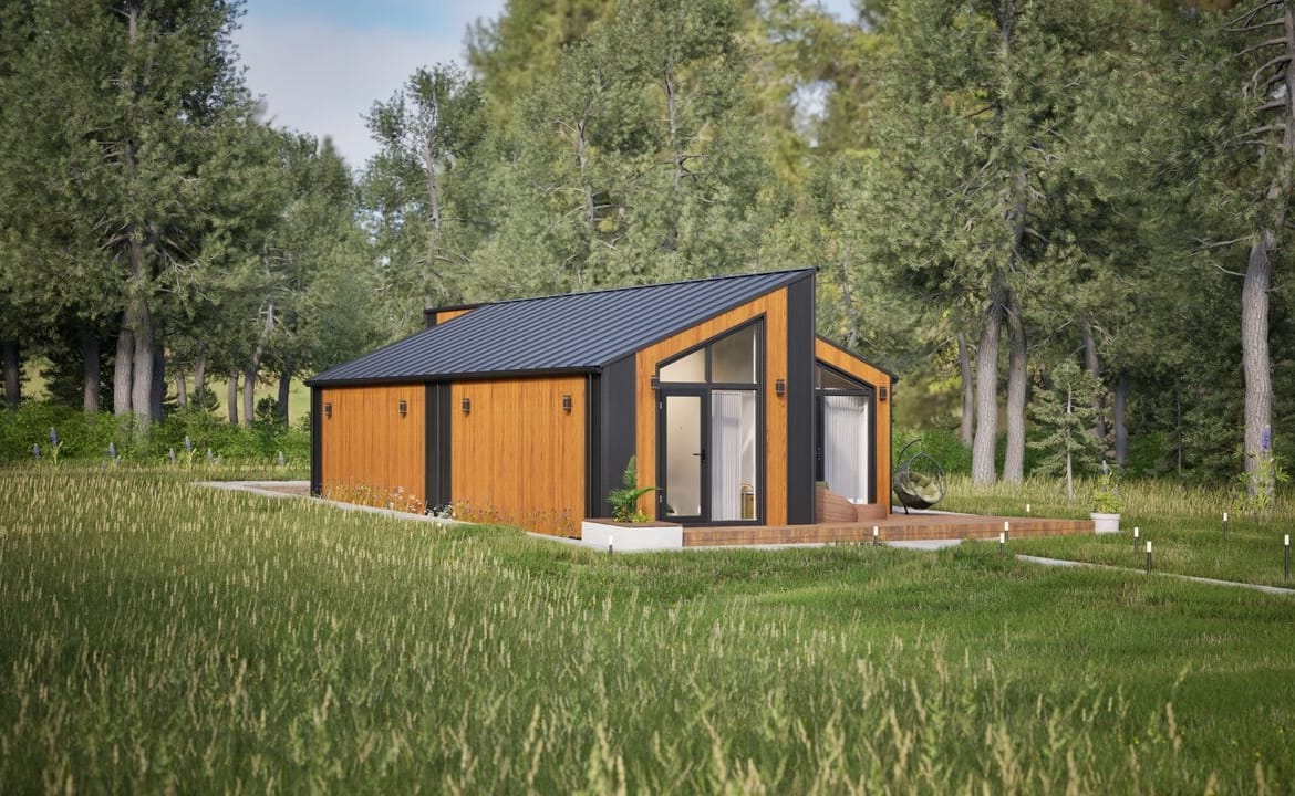 Grafika: dom modulowy caloroczny 88m2 jowisz 16