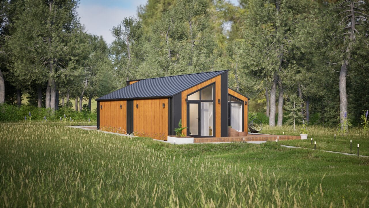 Grafika: dom modulowy caloroczny 88m2 jowisz 16